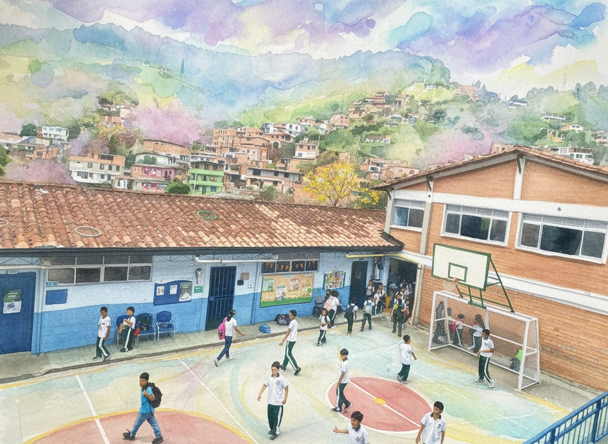 foto escuela acuarela.